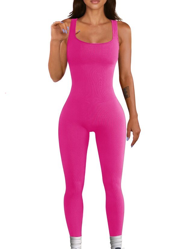 Women’s Suspender Tank Top & Tights Set - Sporty Yoga Outfit for Workouts & Casual Wear